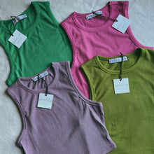 Load image into Gallery viewer, Essential Basic Knit Ribbed Tank Top