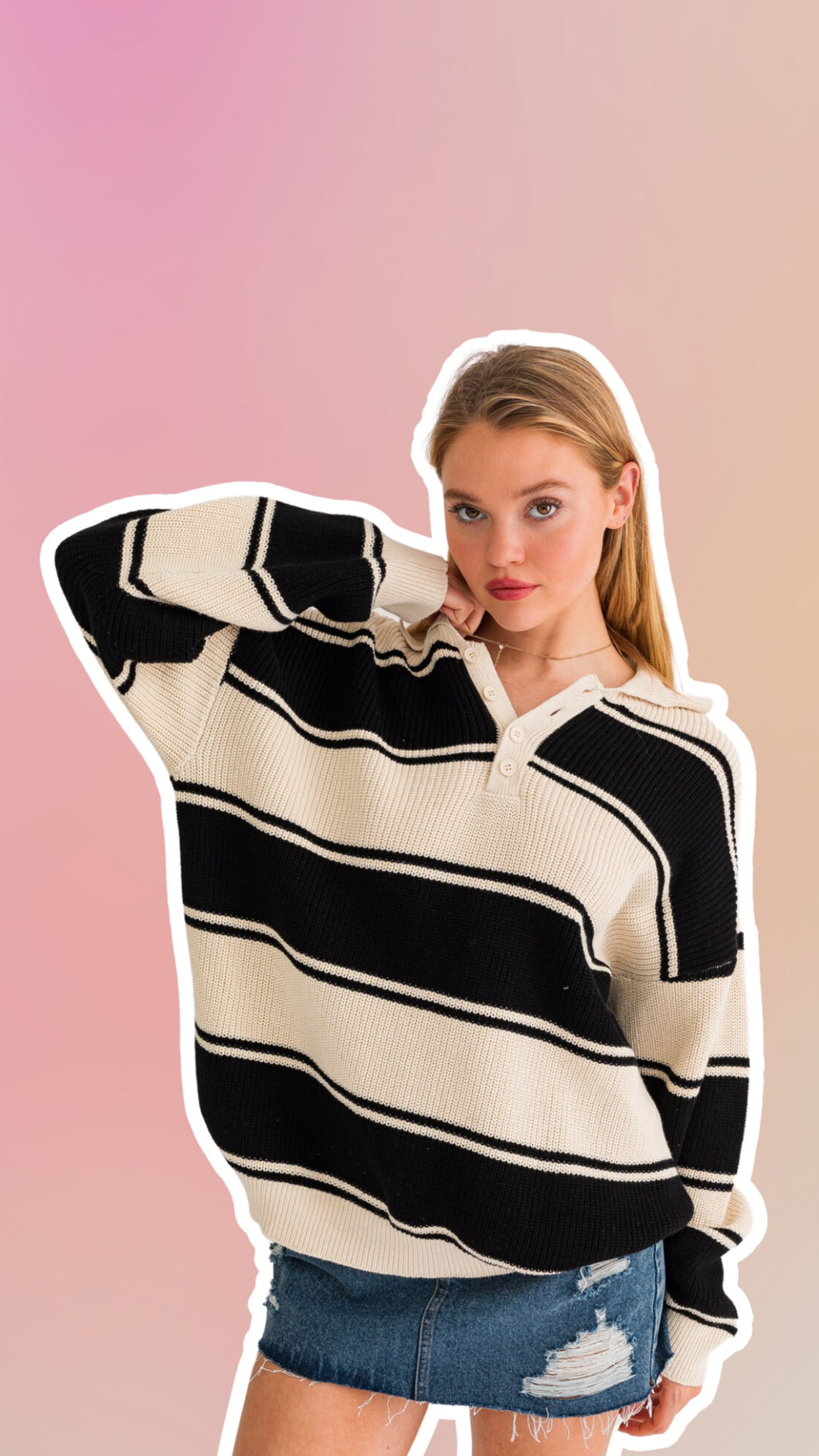 Onyx Striped Sweater