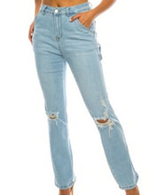 Load image into Gallery viewer, Sky Denim Stretch Carpenter Pant

