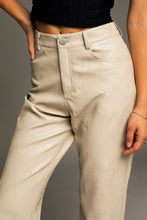 Load image into Gallery viewer, Vanilla Floral Faux Leather Pant
