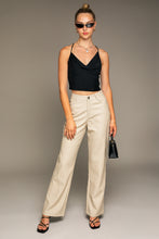 Load image into Gallery viewer, Vanilla Floral Faux Leather Pant
